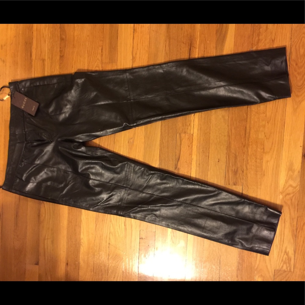 Gucci NEW Leather Pants AUTHENTIC